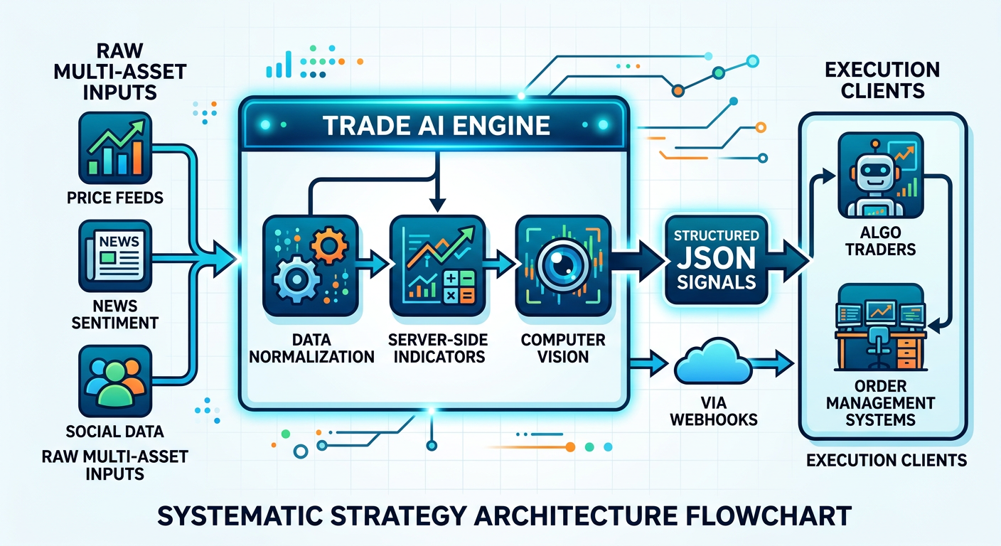 Infographic explaining How Trade AI as a Tool Can Help Traders Build Strategies