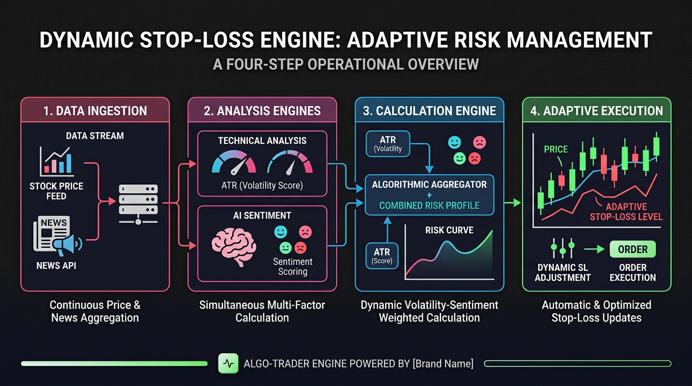 Infographic explaining Quantifying Market Volatility: Building a Dynamic Stop-Loss Strategy Using AI News Sentiment Scoring