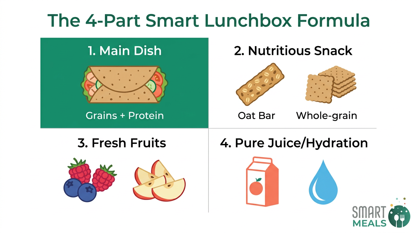 What to Pack for School? A Guide to Building a Balanced Smart LunchBOX infographic