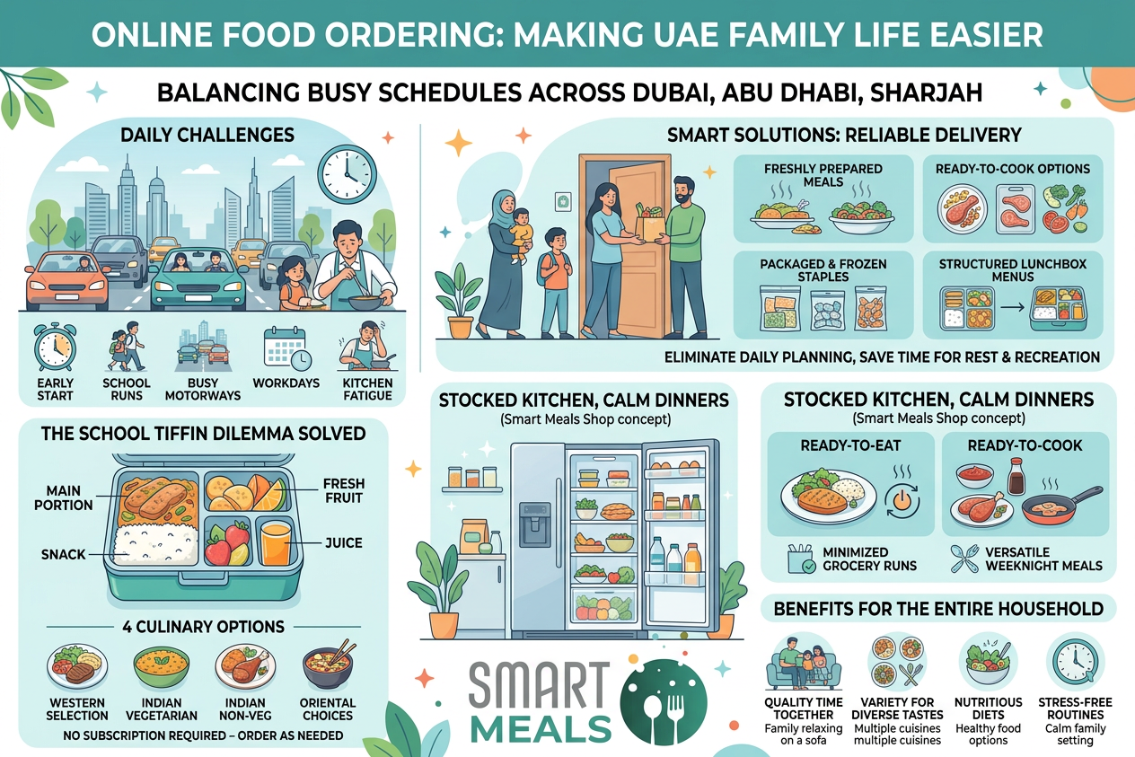 How Online Food Ordering Makes Family Life Easier in the UAE infographic
