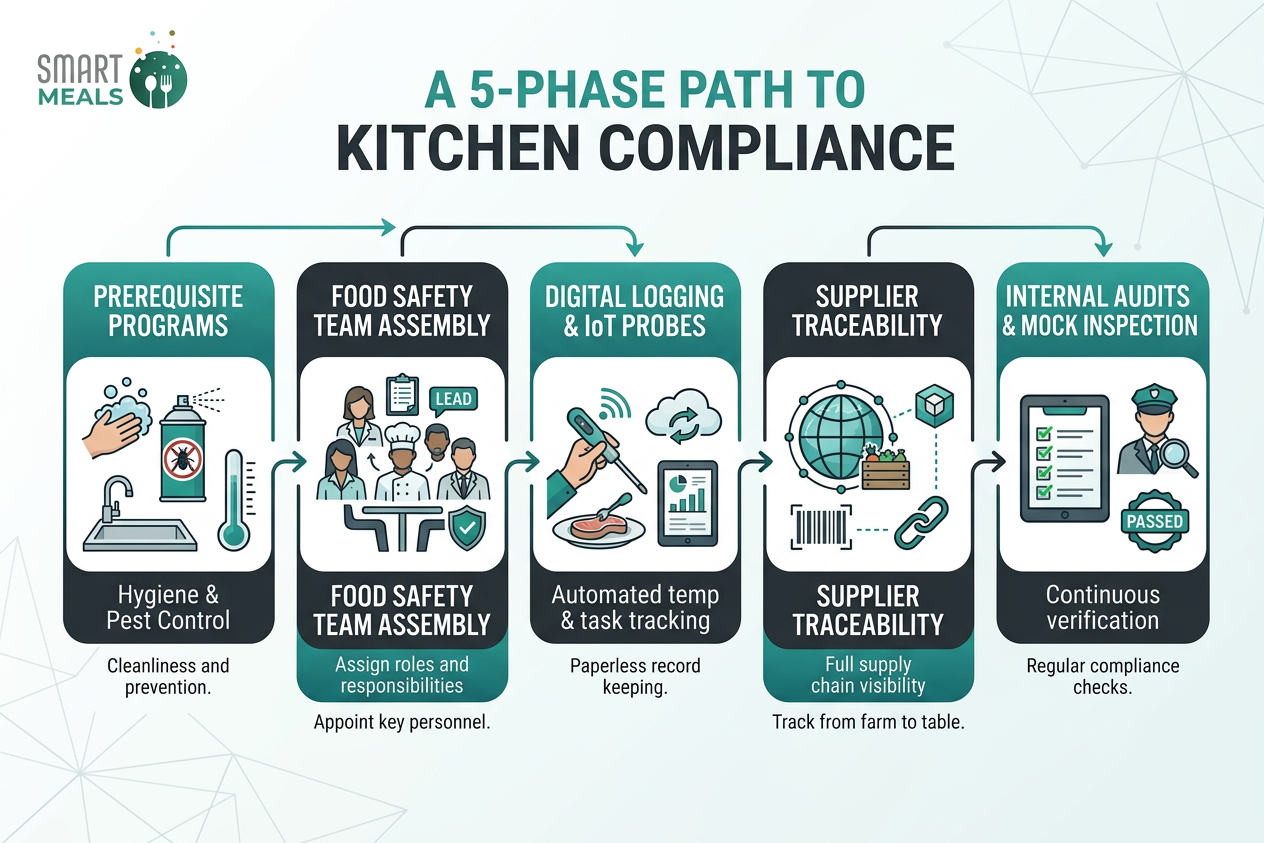 A Restaurant Operator’s Guide to HACCP and ISO Certification in Commercial Kitchens infographic